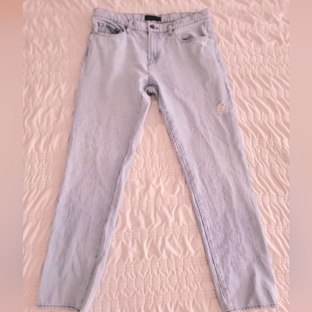 Mens J Brand Ripped Jeans Light Blue 36 x 34